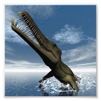 Mesosaurus dinosaur - 3D rendern Fotodruck
