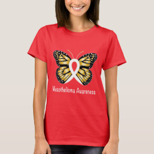 Mesotheliom-Bewusstseins-Schmetterling T-Shirt