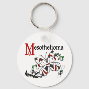 Mesotheliom des Buntglas-Schmetterlings-2 Schlüsselanhänger