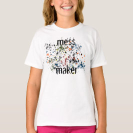 Mess Maker Messer farbenfrohe Paint-Spritzer T-Shirt