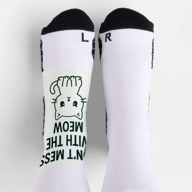 Mess With the Meow – Sweet but Psycho Cat Socken (Oben)
