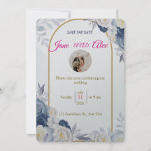 Message au dos d'une invitation de mariage moderne