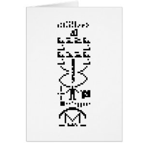 Message binaire Arecibo 1974 Carte de voeux