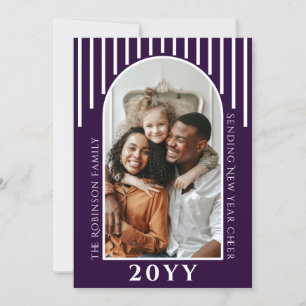 Message Carte photo moderne du Nouvel An sur le do