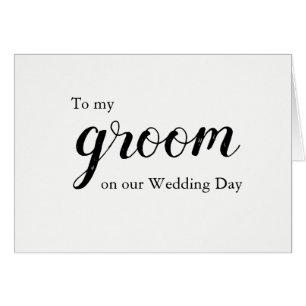 Message d'amour du mariage à la carte Groom
