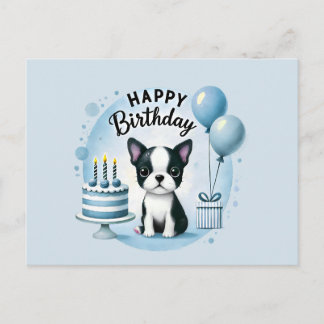 Message d'anniversaire pour Boston Terrier – Carte