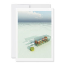 Message dans une invitation de bouteille