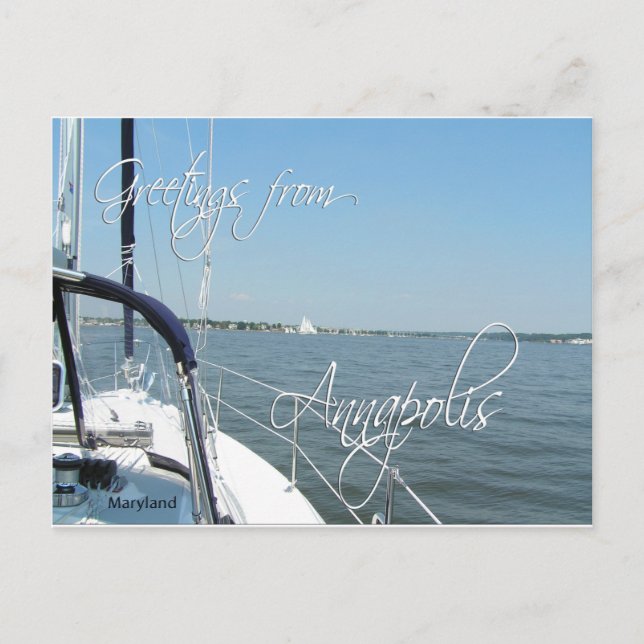 Message de bienvenue de la carte postale Annapolis (Devant)