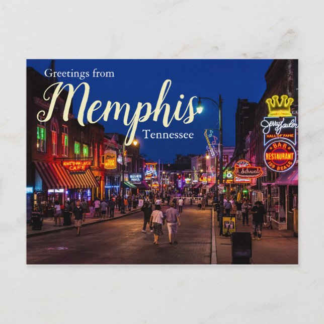 Message de bienvenue de Memphis Tennessee Carte po (Devant)