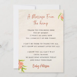 Message De La Carte De Baby shower Bump