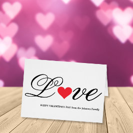Message familial Cool unique Carte Saint-Valentin
