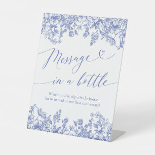 Message Floral Bleu vintage Dans Un Jeu De Signes
