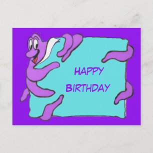 Message Octopus Bonne Carte postale Anniversaire