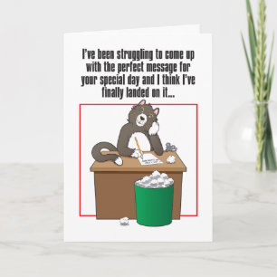 Message parfait Carte d'anniversaire humoristique