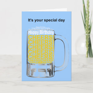 Message personnalisable Carte Anniversaire Beer Mu