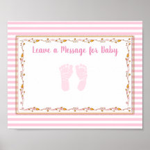 Message pour bébé, Poster de Baby shower Keepsaké
