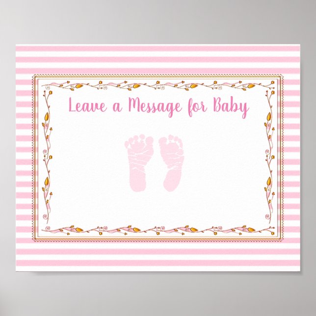 Message pour bébé, Poster de Baby shower Keepsaké (Devant)