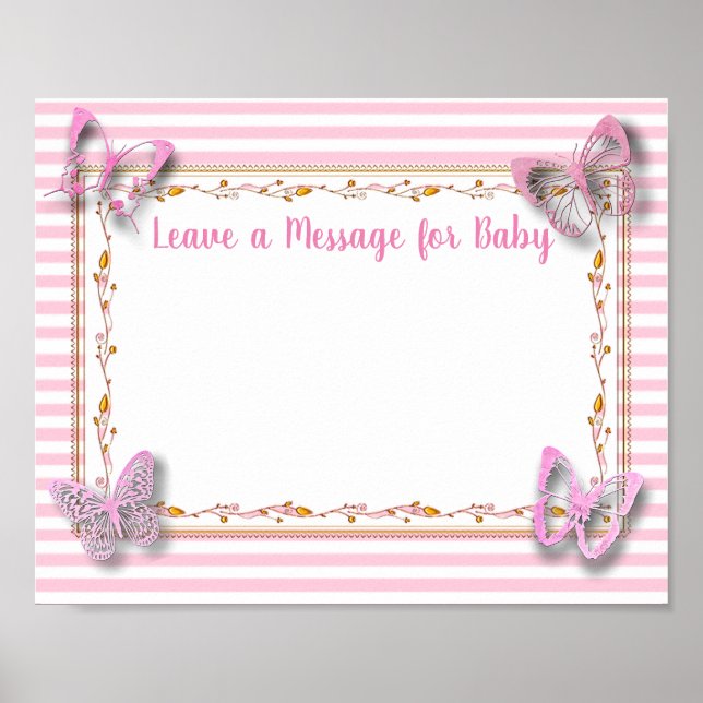 Message pour bébé, Poster de Baby shower Keepsaké (Devant)