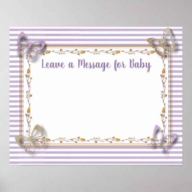Message pour bébé, Poster de Baby shower Keepsaké (Devant)