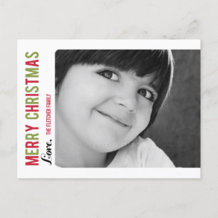 Message simple Carte photo de Noël/Fêtes