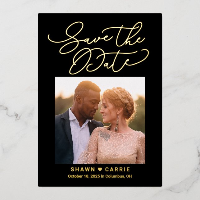 Message simple VRAI FOIL Enregistrer la carte de d (Recto)