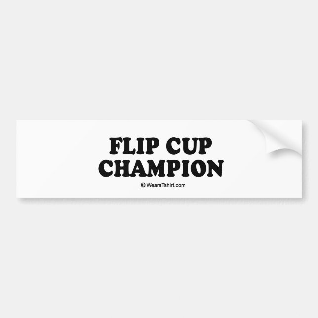 Message T-Shirt - "Dreh Cup Champion" Autoaufkleber (Vorne)