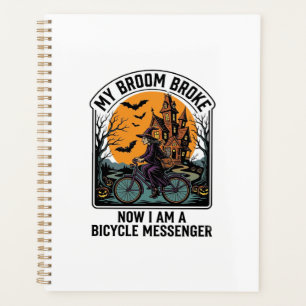 Messager à Vélo Halloween Drôle Balai de Sorcière