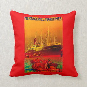 Messageries Maritimes Vintages PosterEurope Kissen
