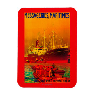 Messageries Maritimes Vintages PosterEurope Magnet