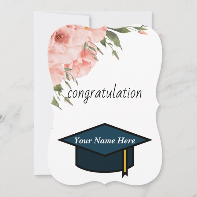 messages de graduation douce Carte de voeux plate (Devant)