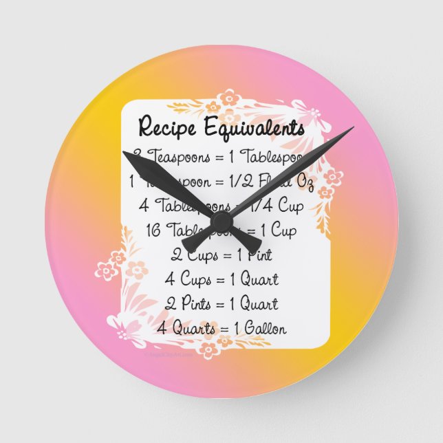 Messäquivalente Küchenhelferuhr Runde Wanduhr (Vorderseite)