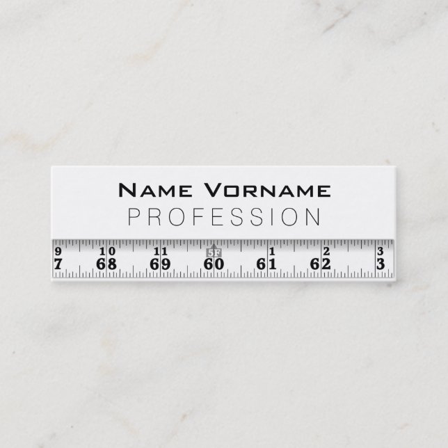 Messband Mini Visitenkarte (Vorderseite)