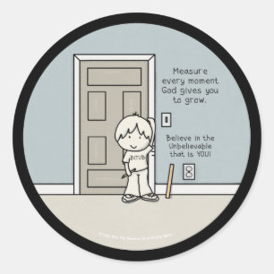 Messbare Momente Runder Aufkleber