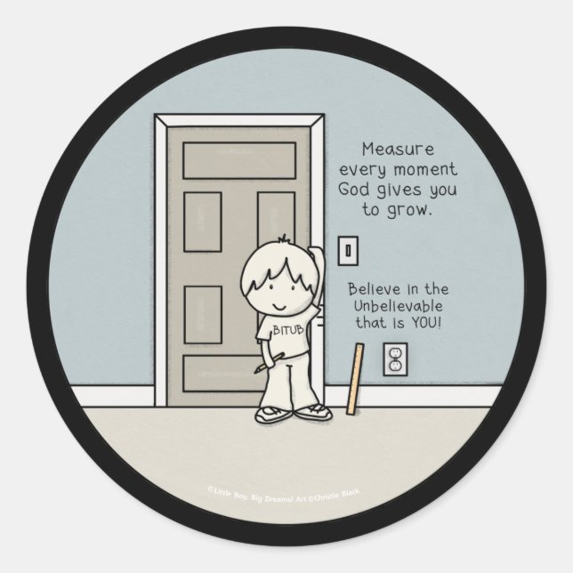 Messbare Momente Runder Aufkleber (Vorderseite)