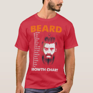 Messdiagramm für das Wachstum von Funny Beard Bear T-Shirt