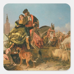 Messe bei Sevilla Quadratischer Aufkleber
