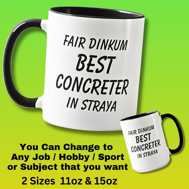 Messe Dinkum BEST CONCRETER in Straya Tasse (Von Creator hochgeladen)