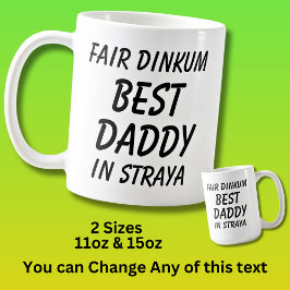 Messe Dinkum BEST DADDY in Straya (Australien) Kaffeetasse
