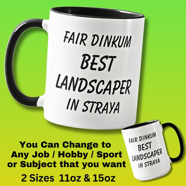 Messe Dinkum BEST LANDSCAPER in Straya Tasse (Von Creator hochgeladen)