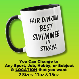 Messe Dinkum BEST SWIMMER in Straya Tasse