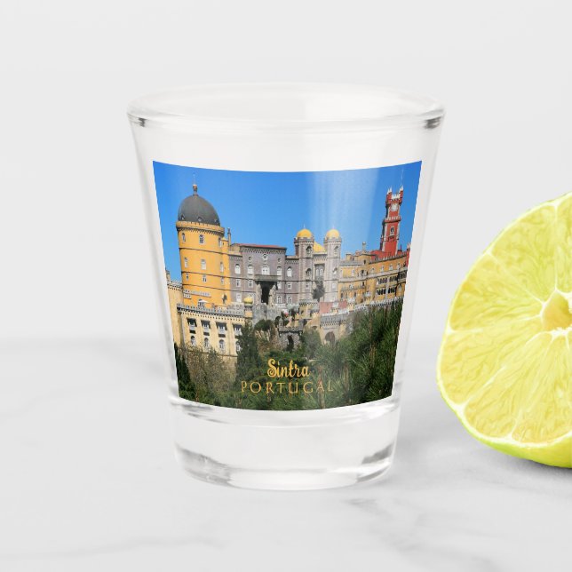 Messe Sintra Palace Foto in Portugal Schnapsglas (Vorderseite)