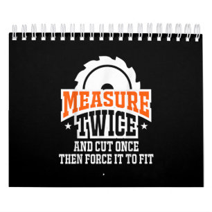 Messen von zwei Tischlerinnen Männer Funny Woodwo Kalender