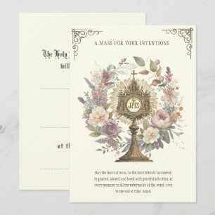 Messeopfer Blumen Göttliche Lobpreisungen Eucharis Karte