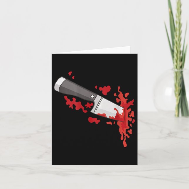 Messer im CK Halloween-Murder-Kostümmesser in Karte (Vorderseite)