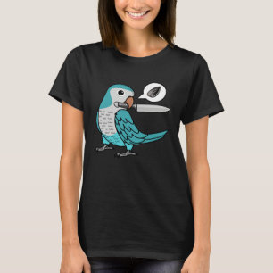 Messer Papagei will Samen I Blau Mönch Sittich Qua T-Shirt