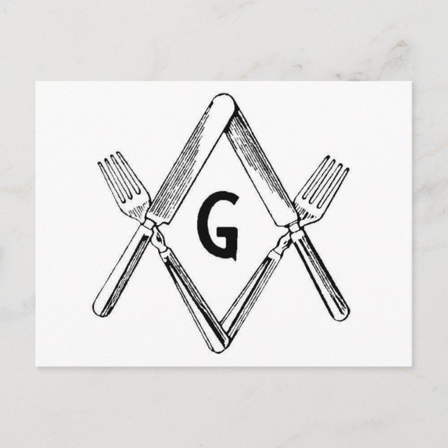 Messer- und Fork-Grad Postkarte (Vorderseite)