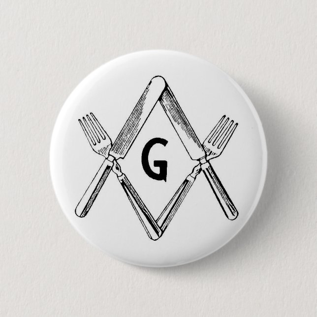 Messer-und Gabel-Grad Button (Vorderseite)