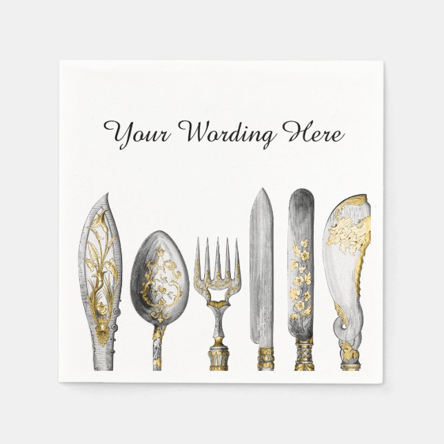 Messergabelöffel Serviette (Vorderseite)