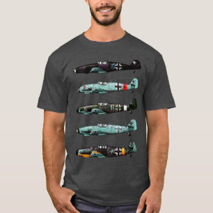 Messerschmitt BF109 deutscher WW2-Jäger T-Shirt