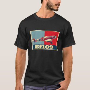 Messerschmitt Bf109 Fighter Airplane WW2 German Ar T-Shirt